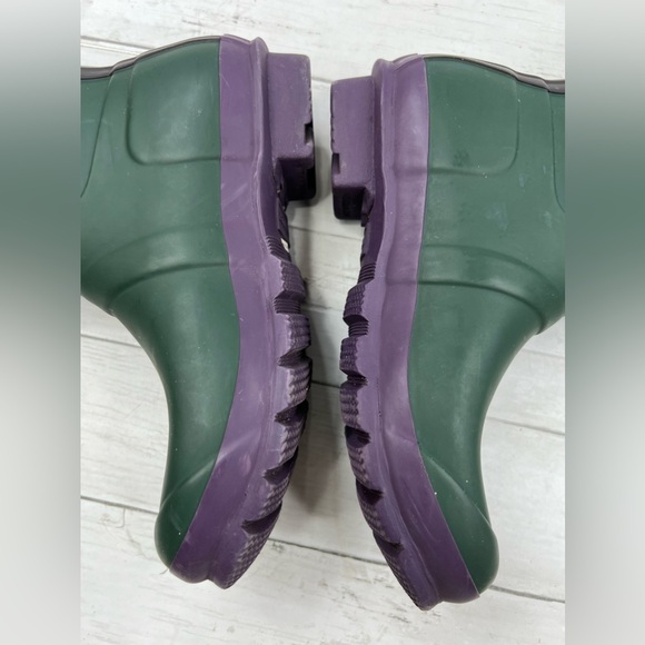 Hunter Original Tall Green Matte Rain Boots Size 7 Men / 8 Women - Picture 8 of 12